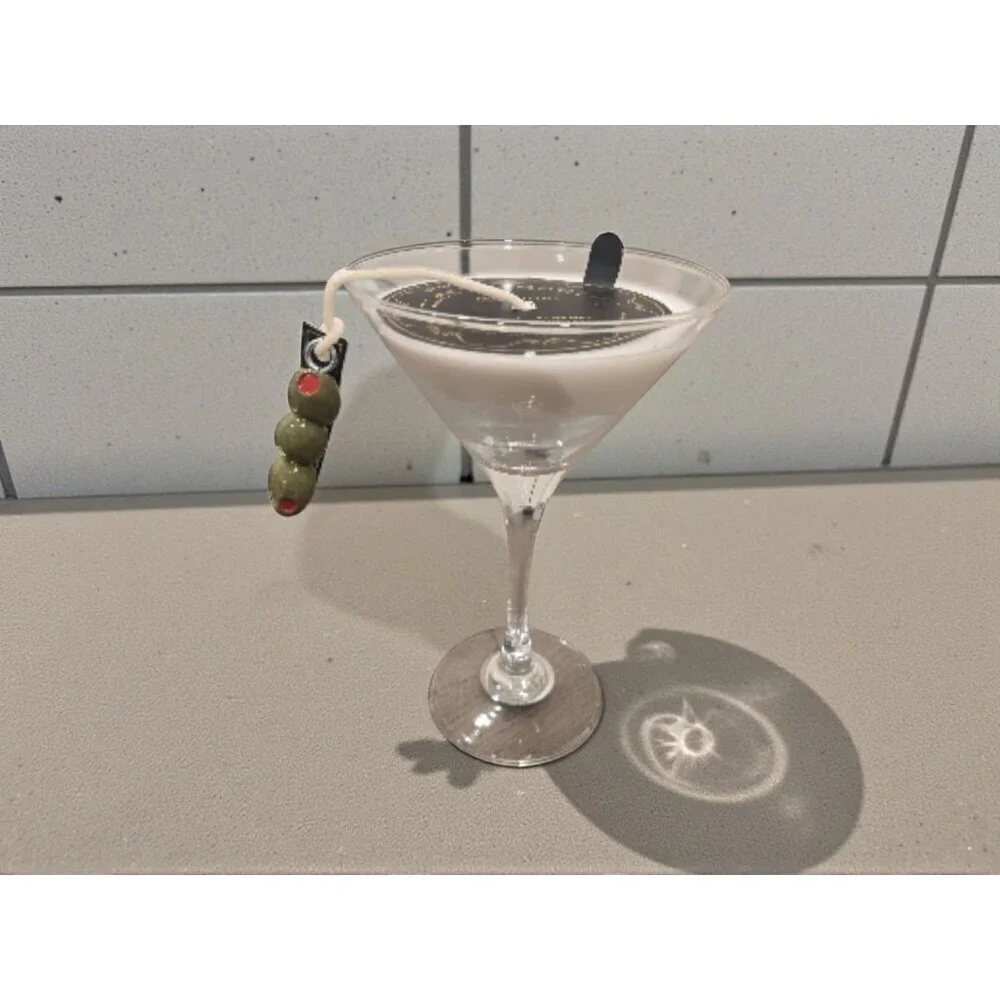 New Retro Large Dirty Martini W/ Olives Candle Home Decor Gift Mother Birthday